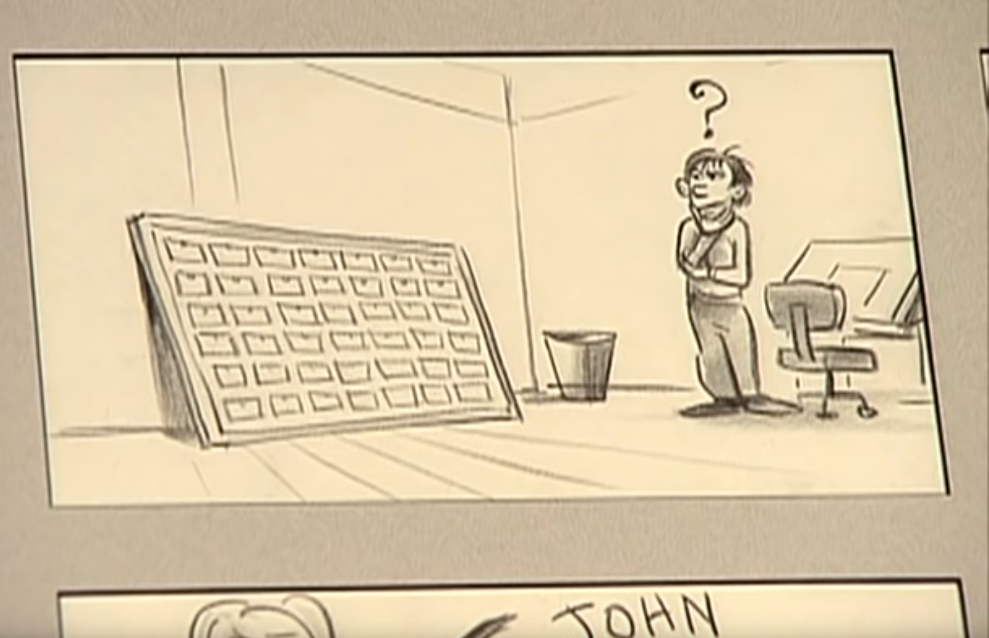 Image of pixar storyboarding cartoon